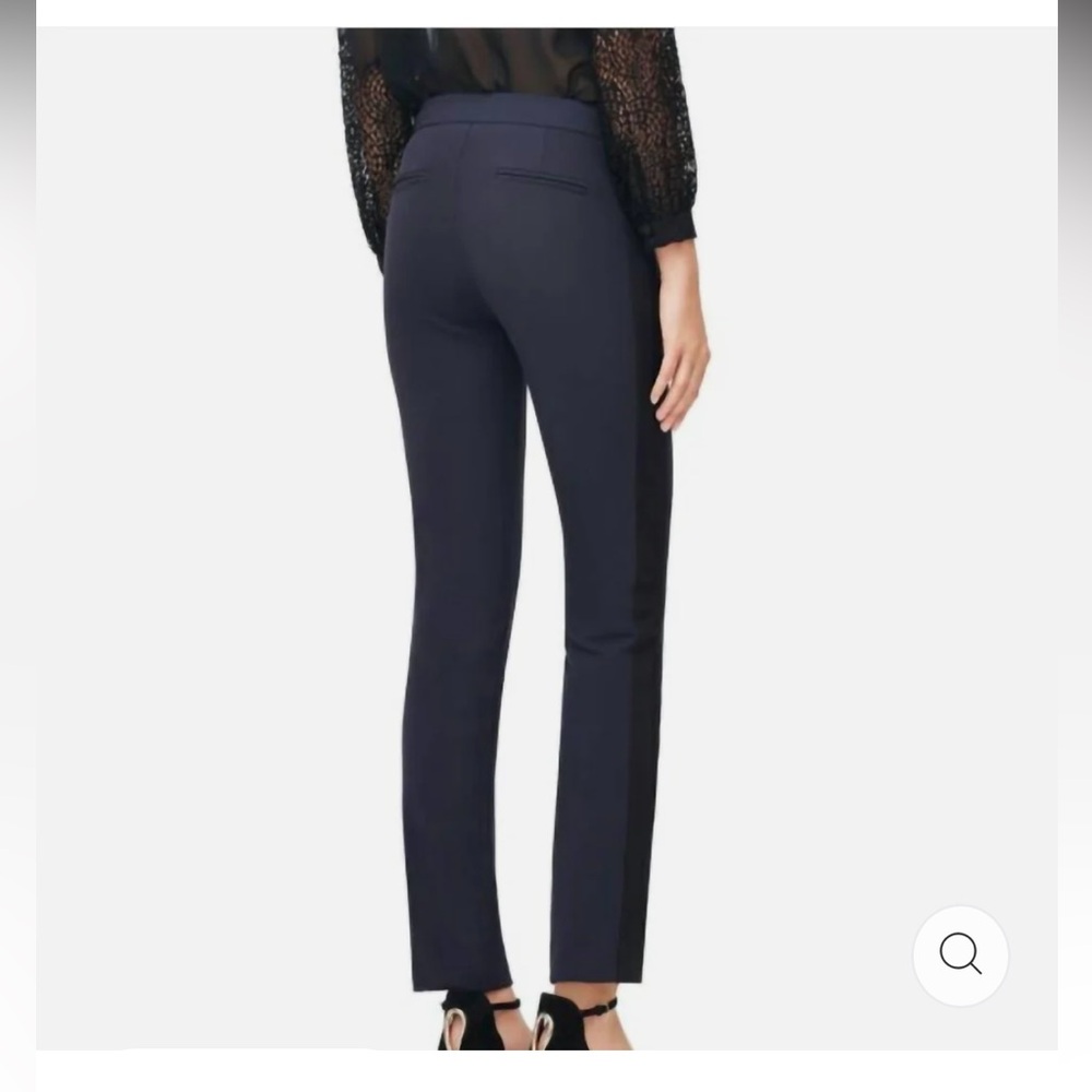 Rebecca Taylor Ava Techy Slim Ankle Crop Pants in Navy  Women’s size 10 - Picture 2 of 14